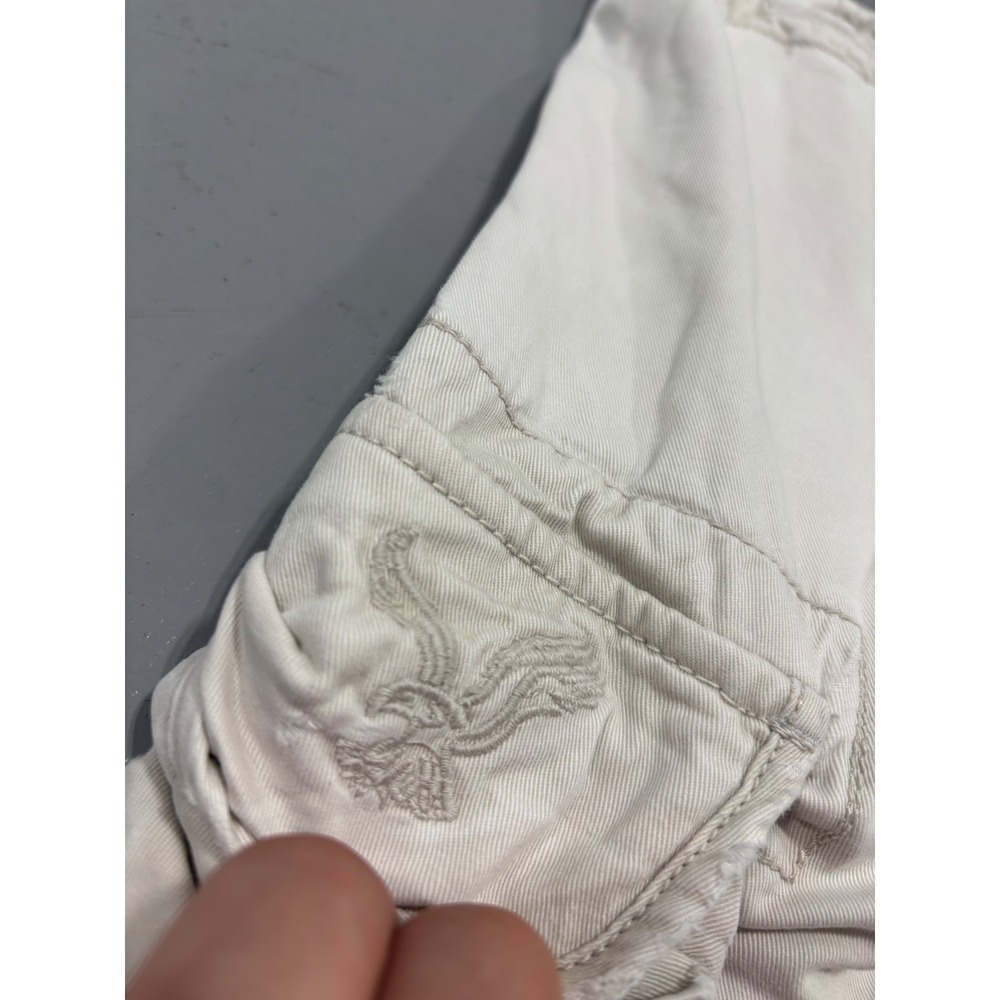 American Eagle Outfitters Mens Cargo Shorts Size 30 Off White Longer Length - Picture 8 of 9
